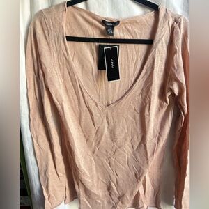 Alfani Blush Long Sleeve Women's Top